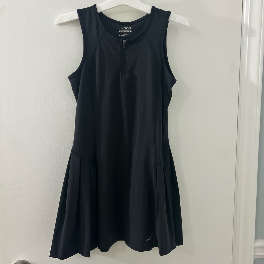 BCG Black Sleeveless Kids Tennis Dress L(12/14)